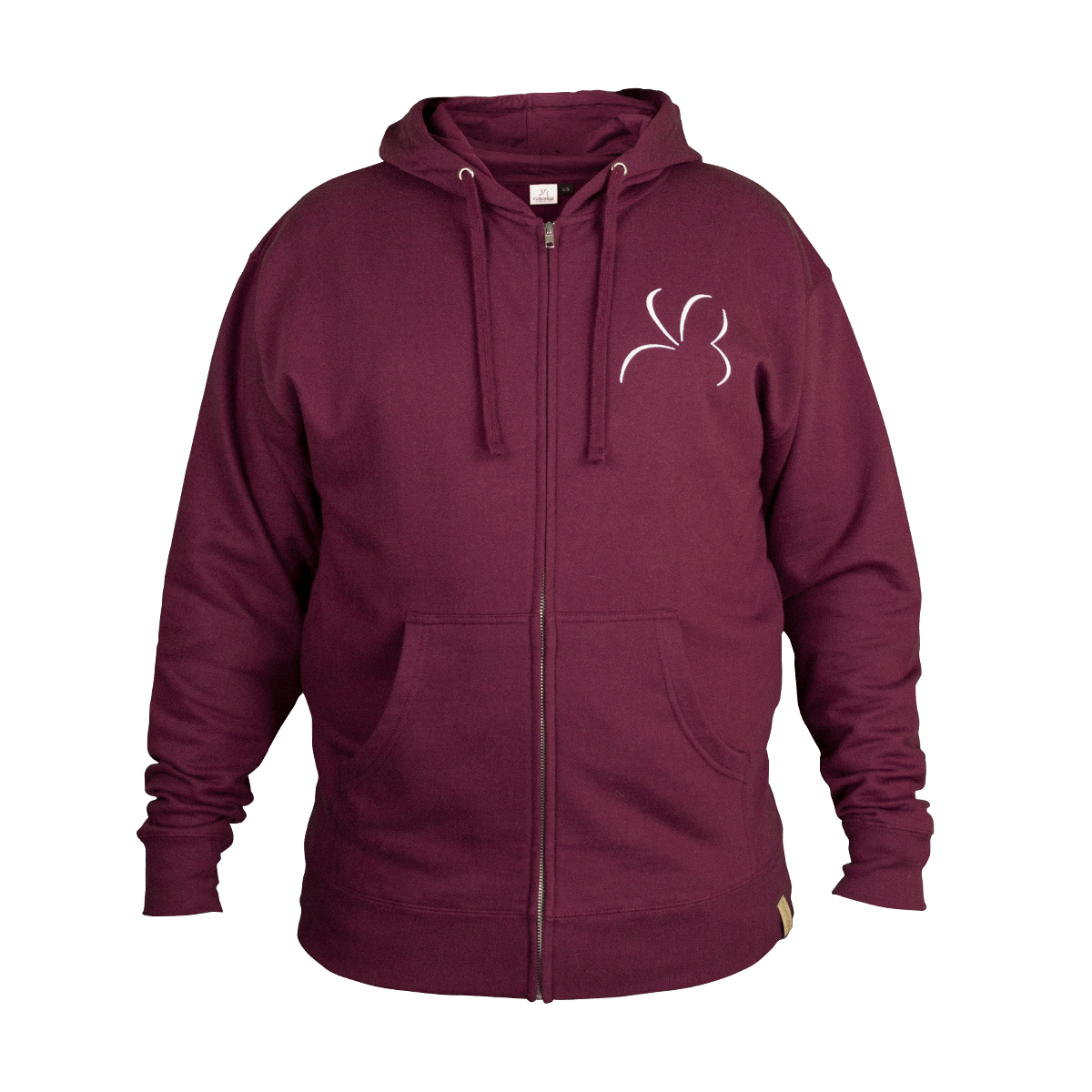 Maroon zip hot sale up hoodie