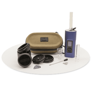arizer solo II accessory bundle with vaporizer, grinder and carrying case