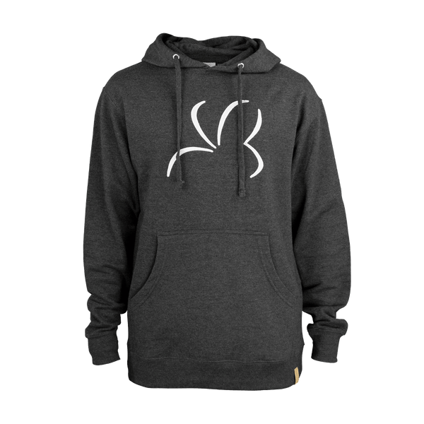 cottontail pullover hoodie in smoke (black heather)