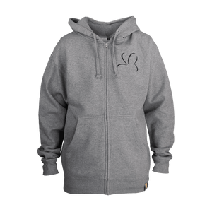 cottontail zipup hoodie in ash (grey heather)